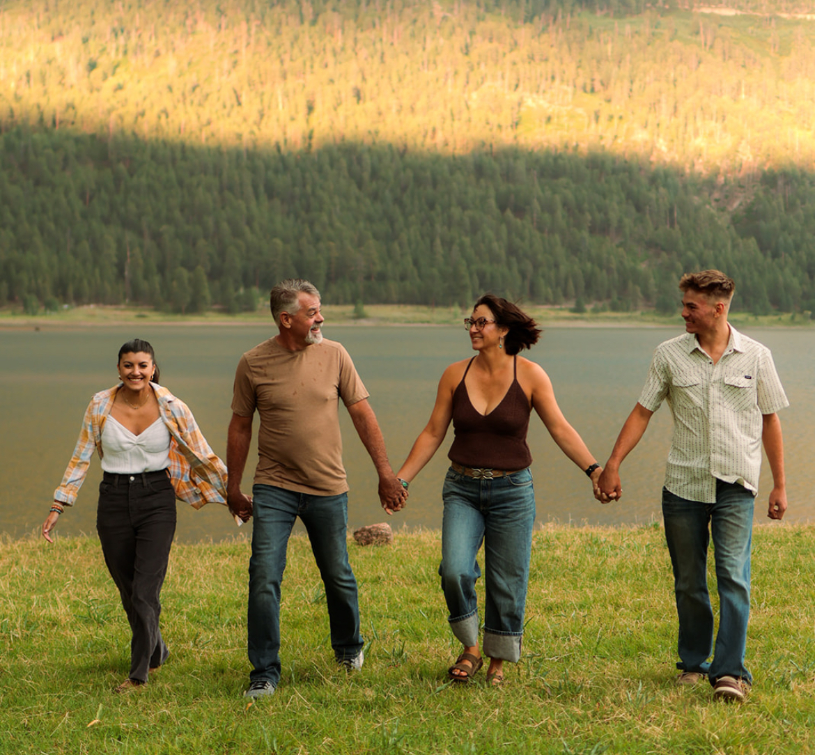 The McKennie family at home in southern Colorado